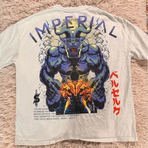 Imperial Strength Co - White Graphic Tee- Oversized Unisex Medium